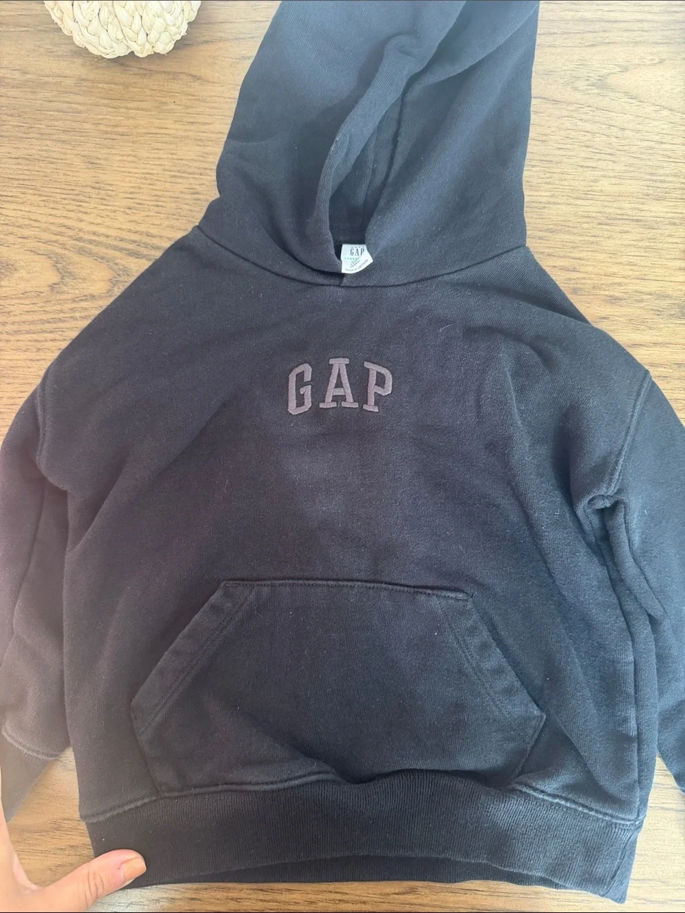 GAP Kids Black Pullover & Light Gray Zip Hoodie Set